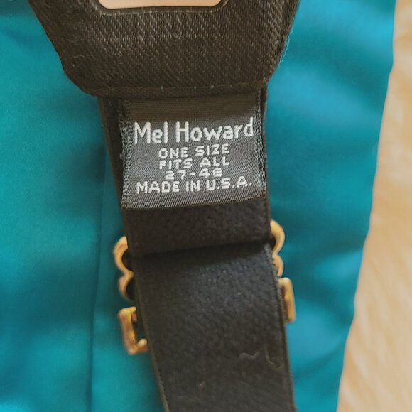 Mel Howard Teal Cummerbund & Bow Tie, One Size - Picture 4 of 7